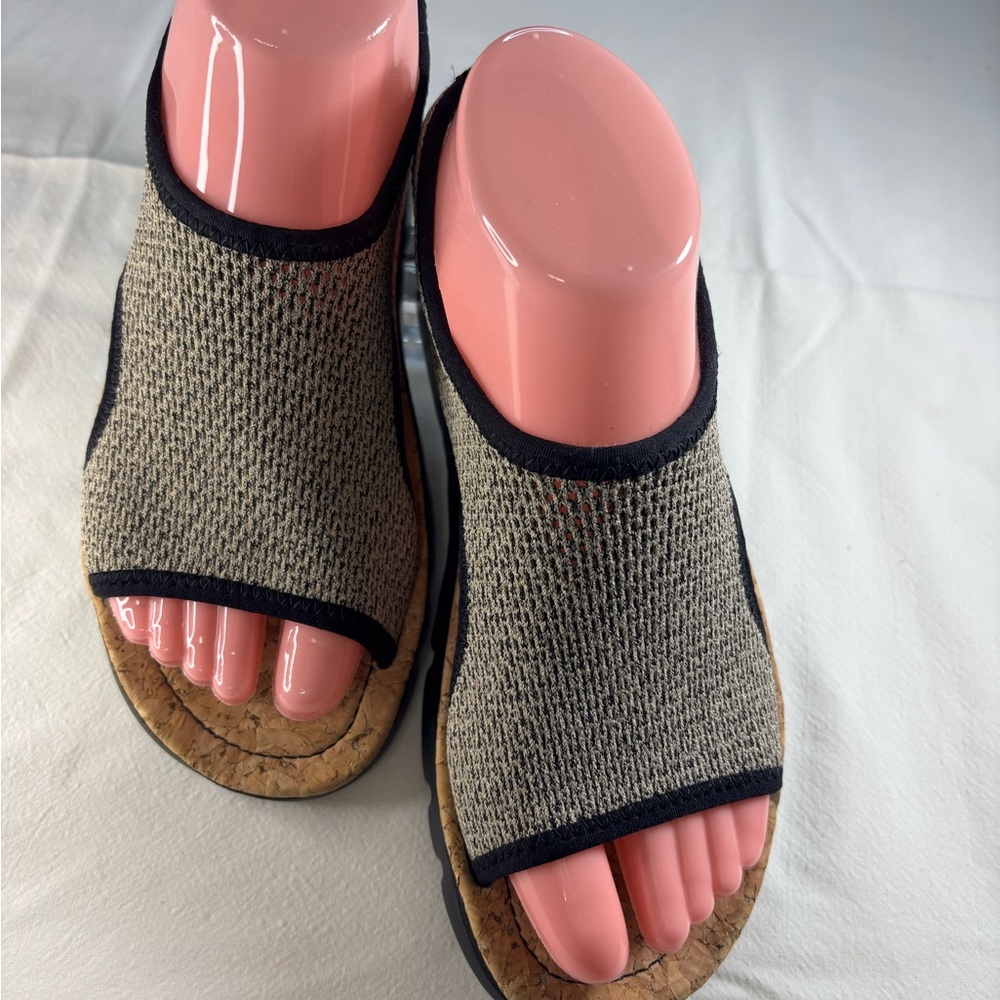 Camper Women's Sandals with Woven Beige and Black Design